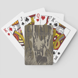 Tiefebenen-Tarnung Weißwedelhirsch-Bock-Jagd-Tarnu Spielkarten