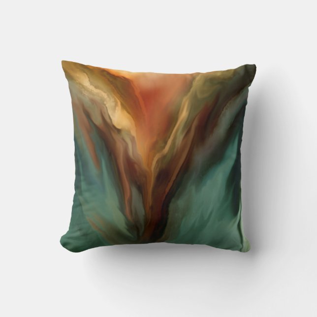 Tiefen-Kunst-Designer-Kissen Kissen (Vorderseite)