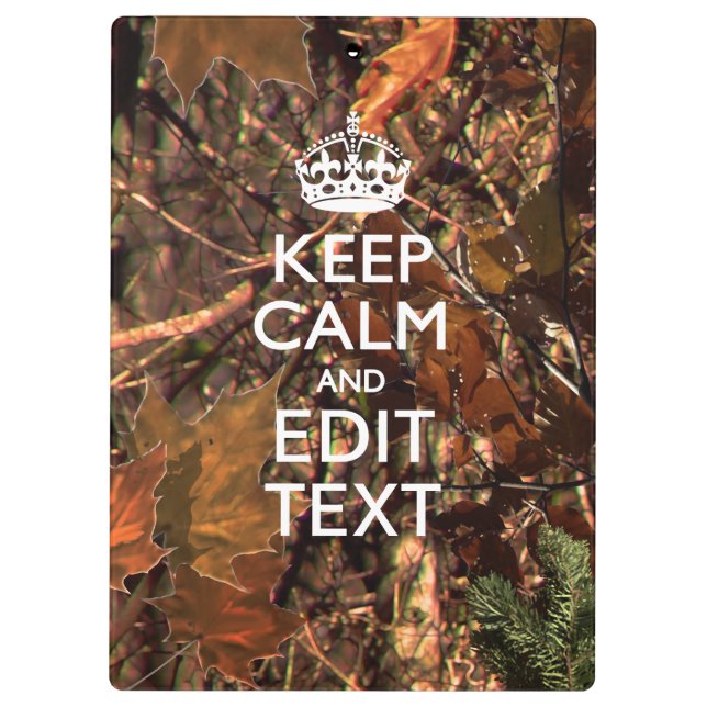 Tiefenholz-Camouflage fällt Behalt Ruhe Ihren Text Klemmbrett (Rückseite)