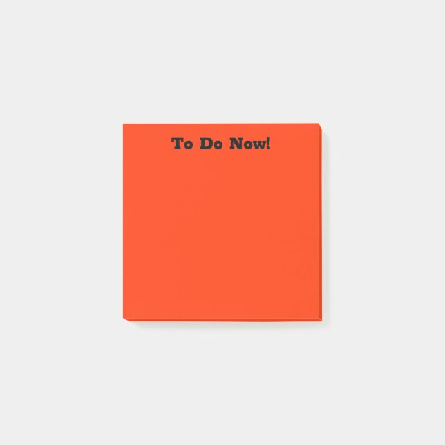Tiefenorange Post-it Klebezettel (Vorderseite)