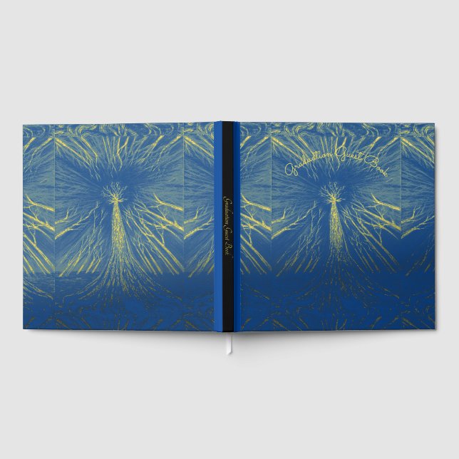 Tiefer Blaue Baum des Wissens Gästebuch (Voll)