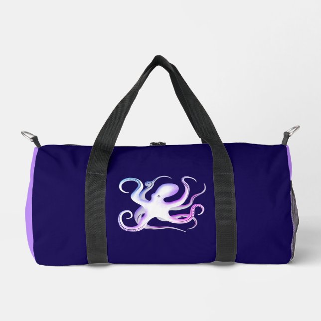 Tiefer Blauer Oktopus Duffle Bag (Vorderseite)