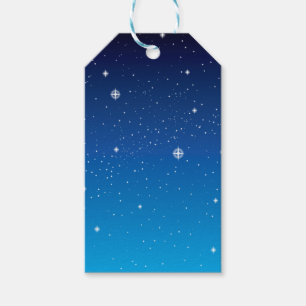 Tiefer blauer sternenklarer nächtlicher Himmel Geschenkanhänger