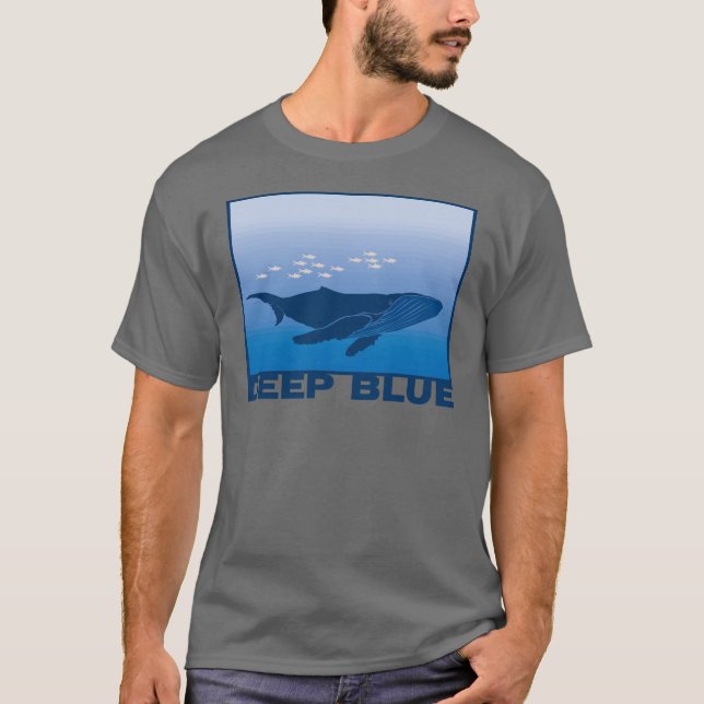 Tiefer Blauwal T-Shirt (Vorderseite)