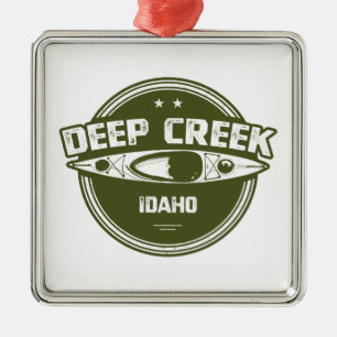 Tiefer Creek Wild und Landschaftlicher Fluss Idaho Ornament Aus Metall