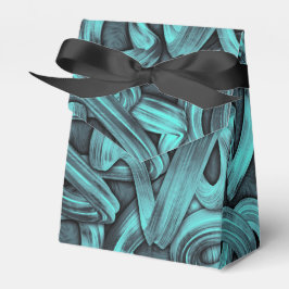 tiefer Gedanke - schwarz und Türkis : Geschenkschachtel
