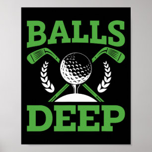 Tiefer Golf Golfer Fan Golf Turniertag Poster