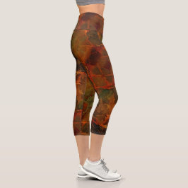 Tiefer Herbst reichlich Abstrakter Fall Capri Leggings