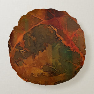Tiefer Herbst reichlich Abstrakter Fall Rundes Kissen