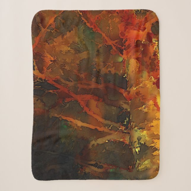 Tiefer Herbst reichlich Abstrakter Fall Sherpadecke (Vorderseite)