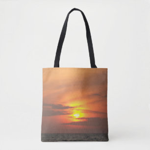 Tiefer Horizont Sonnenuntergang Ozean Leuchten Tasche