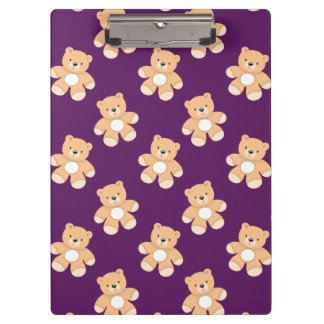 Tiefer Lila Teddybär, Bären Klemmbrett