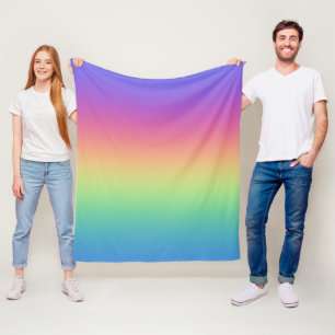Tiefer Regenbogen-Gradient Fleecedecke