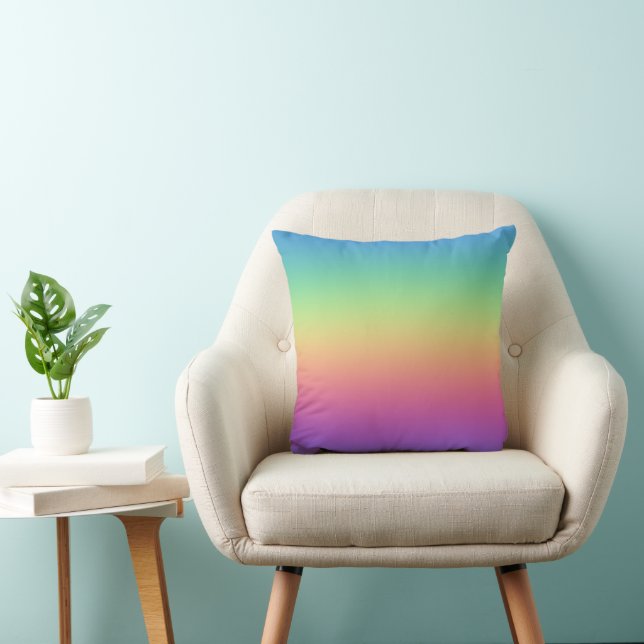 Tiefer Regenbogen-Gradient Kissen (Stuhl )