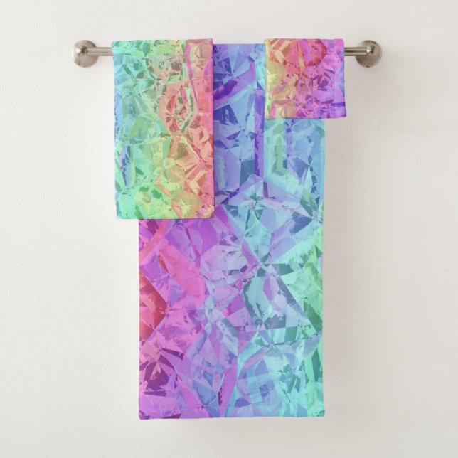 tiefer Regenbogenkristall: Badhandtuch Set (Insitu)