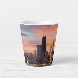 Tiefer Sonnenuntergang Chicago Milchtasse