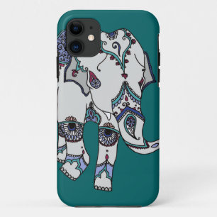 Tiefer Türkis verschönerter Elefant-Telefon-Kast title_seo2