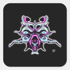 Tiefer Weltraum Albtraum (Abyss-Kreatur) v1.1 Quadratischer Aufkleber
