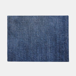 Tiefes blaues Denim Fußmatte
