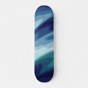 Tiefes Blaues Meer Ozean Wellen Wassermuster Skateboard