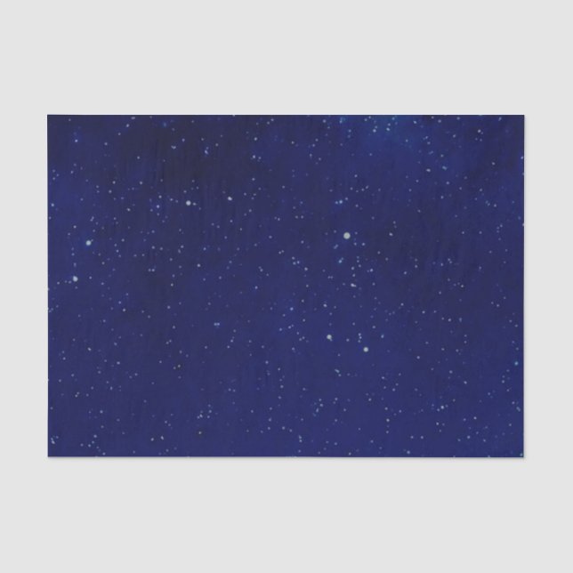 Tiefes blaues sternenklares Himmel-Seidenpapier Seidenpapier (Vorderseite)