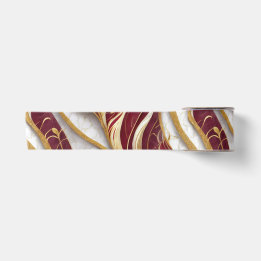 Tiefes Burgund & Gold Marmor Elegantes Satinband