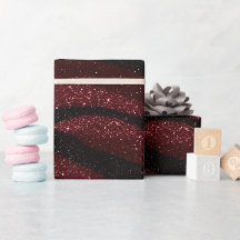 Tiefes Burgunder-Wein Schwarz Glitter-Muster