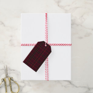 Tiefes Burgunderrot Blackwatch-Tartan Karomuster Geschenkanhänger
