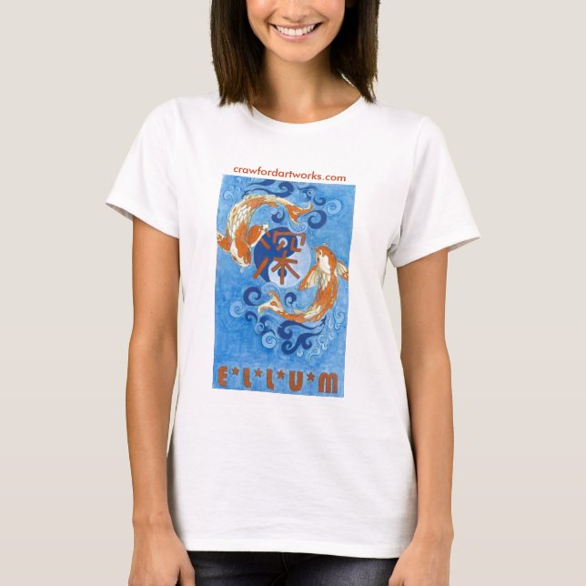 Tiefes Ellum Koi T-Shirt (Vorderseite)