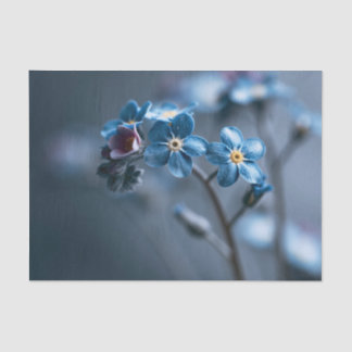 Tiefes Indigo Moody Botanisches Vergissmeinnicht D Seidenpapier