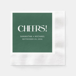 Tiefes Kiefer-Serifen-Hochzeits-Cheers Serviette