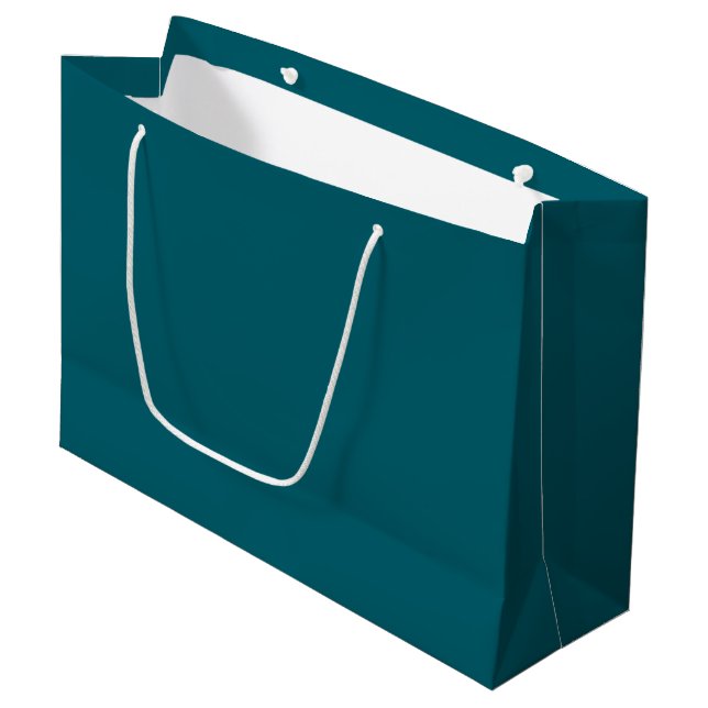 Tiefes Petrol großes Geschenktüte (Vorderseite Schrägansicht)