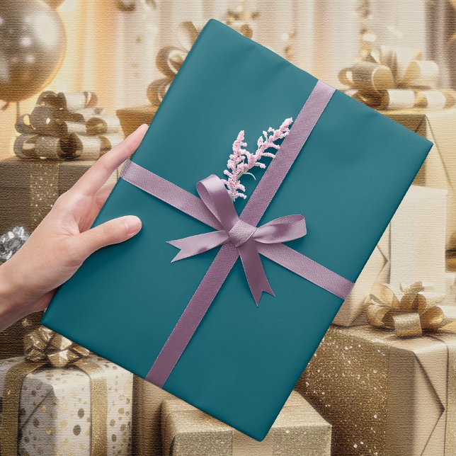Tiefes Petrol-Wrap-Papier Geschenkpapier (Von Creator hochgeladen)