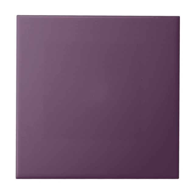 Tiefes Pflaumen-Volltonfarbe  Fliese (Vorderseite)