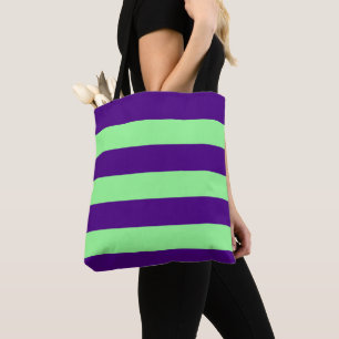 Tiefes Violett mit Minzgrünem Streifen Tasche