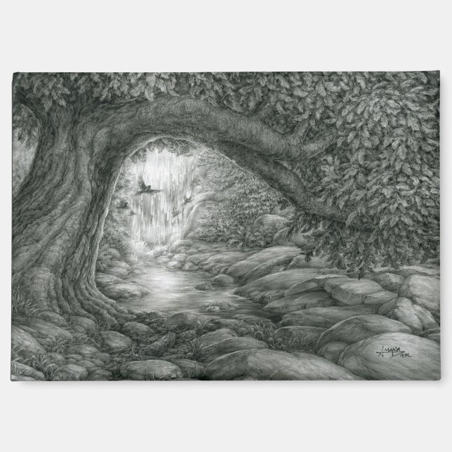 Tiefes Wald-Oase Magnet (Vorderseite)