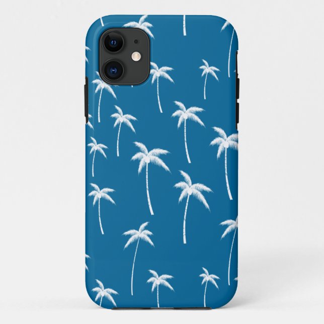 Tiefes Wasser und weiße Palmen Case-Mate iPhone Hülle (Rückseite)