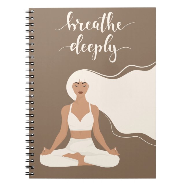 Tiefes Yoga Meditation Notizblock (Vorderseite)