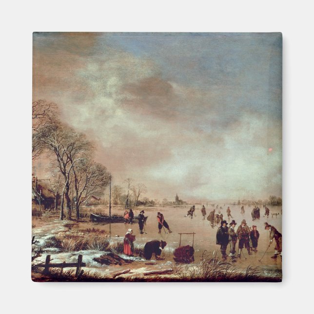 Tiefgefrorene Canal Scene Magnet (Vorne)