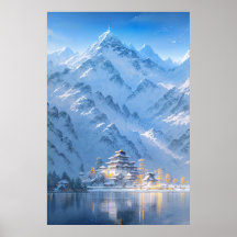 Tiefgefrorenes Kloster, Winterlandschaft