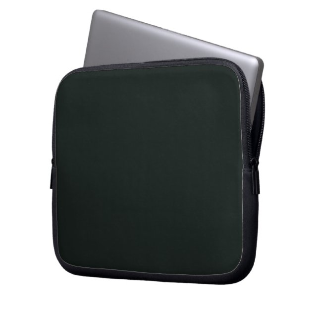 Tiefgrüne feste einfarbige Farbe Laptopschutzhülle (Vorderseite Links)