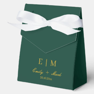 Tiefgrüne Goldene Hochzeitsgunstbox Maßanfertigung Geschenkschachtel