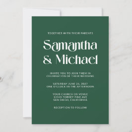 Tiefkiefer und Weiße Dekorative Namen Hochzeit Einladung