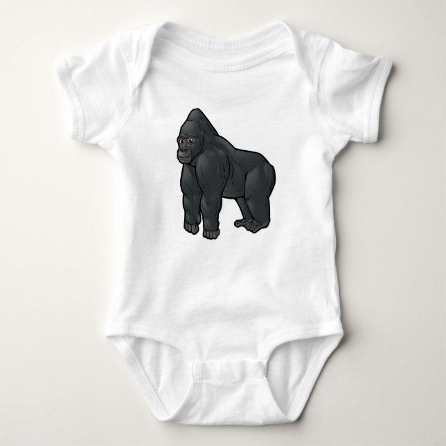 Tiefland-Gorilla Baby Strampler (Vorderseite)