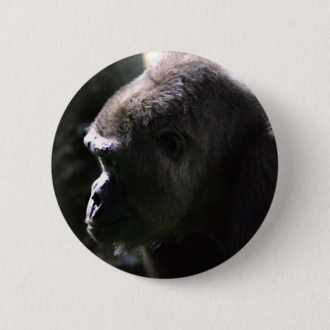 Tiefland-Western-Gorilla Button (Vorderseite)