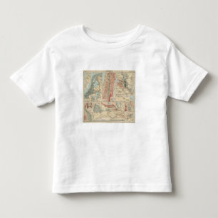 Tieflander Atlas-Karte Kleinkind T-shirt