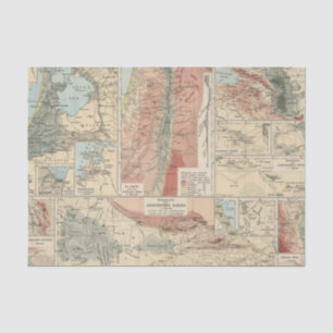Tieflander Atlas-Karte Seidenpapier