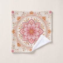 Tiefrosa auffälliges florales Design Waschlappen