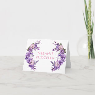 Tiefrosa florales Dankeskarten-Design für Baby Sho Dankeskarte