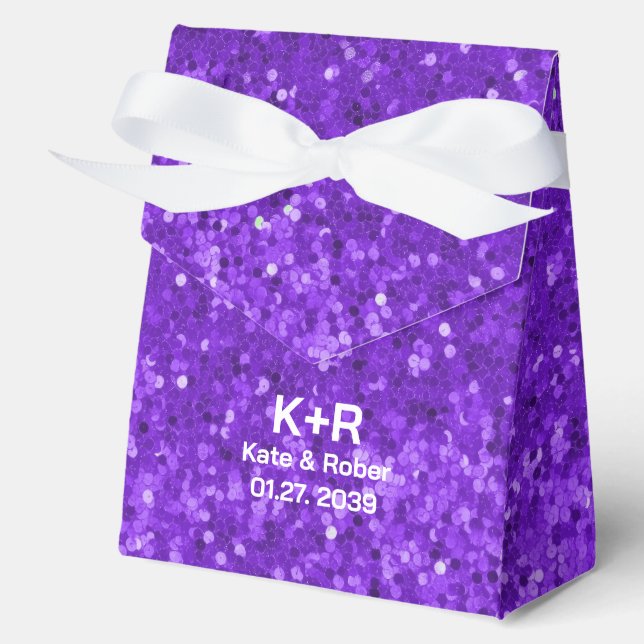 Tiefrosa Glamour Faux-Glitter-Muster Geschenkboxen Geschenkschachtel (Vorderseite)